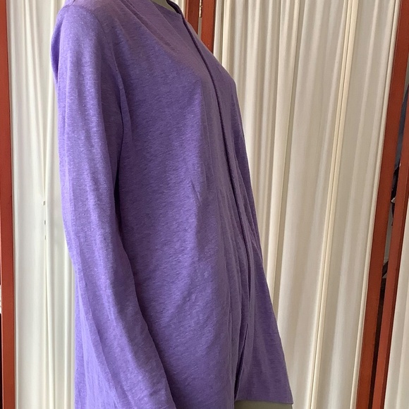 J.Jill Love Linen Purple Tank Top And Open-Front Cardigan Set Size Small - Picture 4 of 12